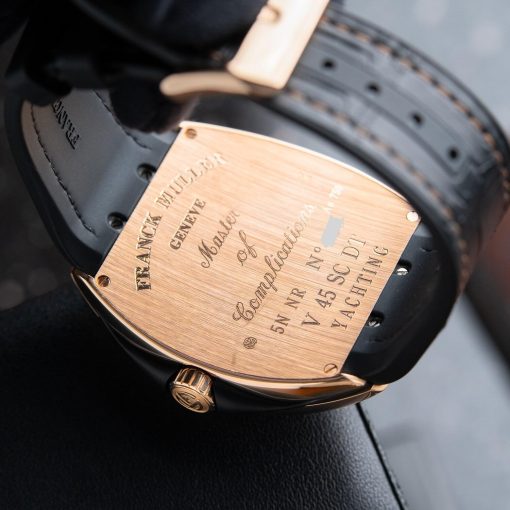Strap Watches -Franck Muller Vanguard Yachting Rose Gold Black Dial 45mm