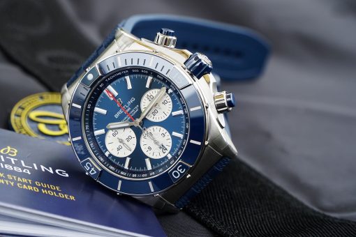 BREITLING Super Chronomat B01 Chronograph Automatic Chronometer Blue Dial Men’s Watch Item No. AB0136161C1S1