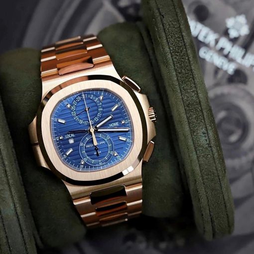 PATEK PHILIPPE Nautilus Chronograph Automatic Blue Dial Men’s Watch Item No. 5990-1R-001