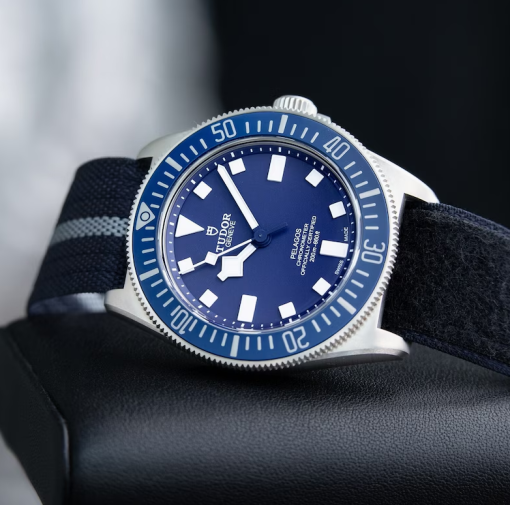 Tudor Pelagos FXD MN22 Marine Nationale Titanium Blue Dial Divers Watch