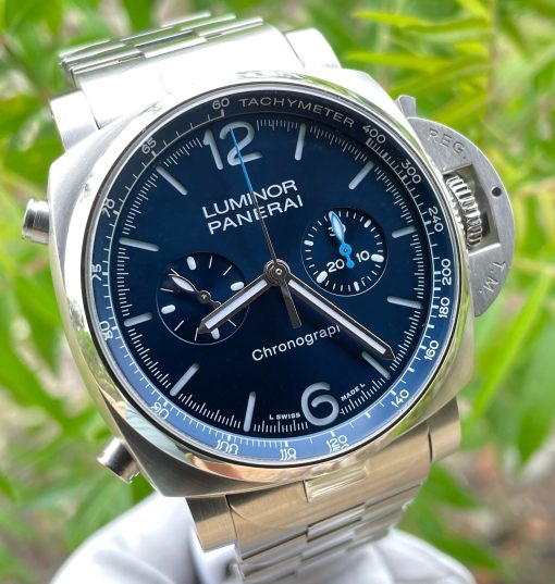 PANERAI Luminor Chrono Chronograph Automatic Blue Dial Men’s Watch Item No. PAM01110