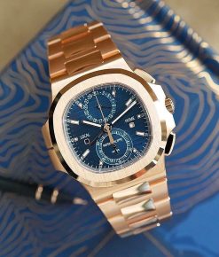 PATEK PHILIPPE Nautilus Chronograph Automatic Blue Dial Men’s Watch Item No. 5990-1R-001