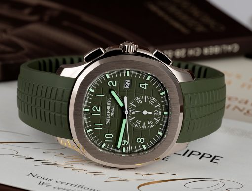 PATEK PHILIPPE Aquanaut Chronograph Automatic Green Dial Men’s Watch Item No. 5968G-010