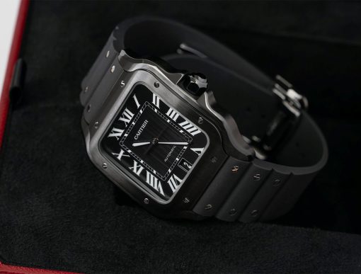 Cartier Santos NEW 2024 Large Model Black ADLC WSSA0039