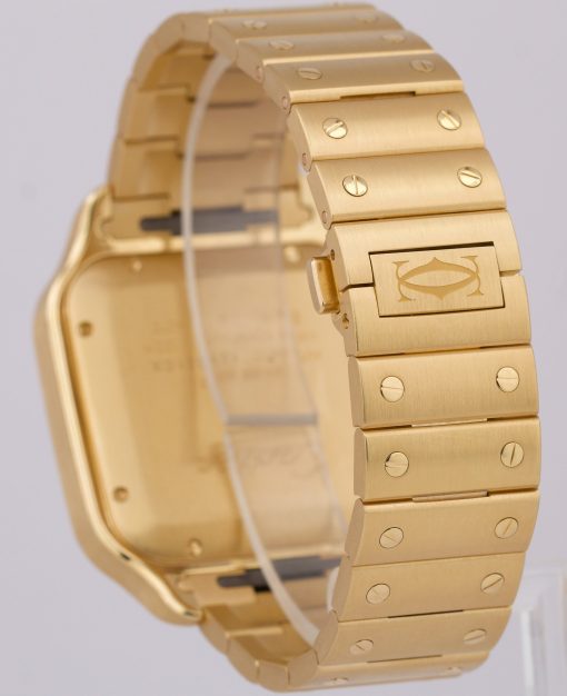 CARTIER Santos Automatic White Dial 18kt Yellow Gold Men’s Watch Item No. WGSA0029