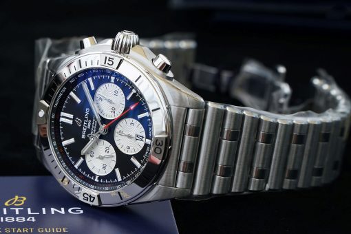 Breitling AB0134101B1A1 Chronomat B01 42 Stainless Steel Black Dial.