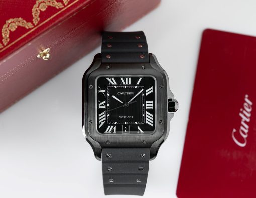 Cartier Santos NEW 2024 Large Model Black ADLC WSSA0039