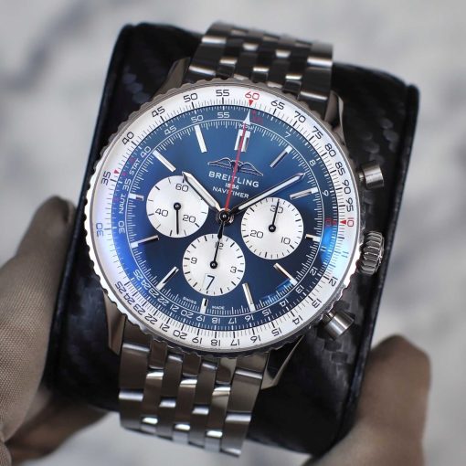 BREITLING  Navitimer B01 Chronograph Automatic Blue Dial Men’s Watch Item No. AB0137211C1A1