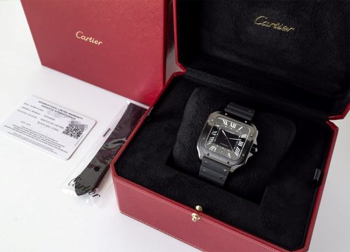 Cartier Santos NEW 2024 Large Model Black ADLC WSSA0039