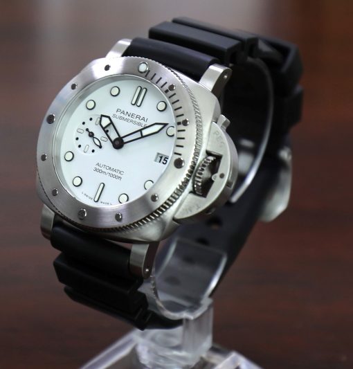 PANERAI Submersible Bianco Automatic White Dial Men’s Watch Item No. PAM01223