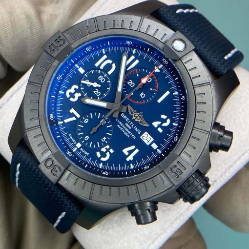 BREITLING  Super Avenger Night Mission Chronograph Automatic Chronometer Blue Dial Men’s Watch