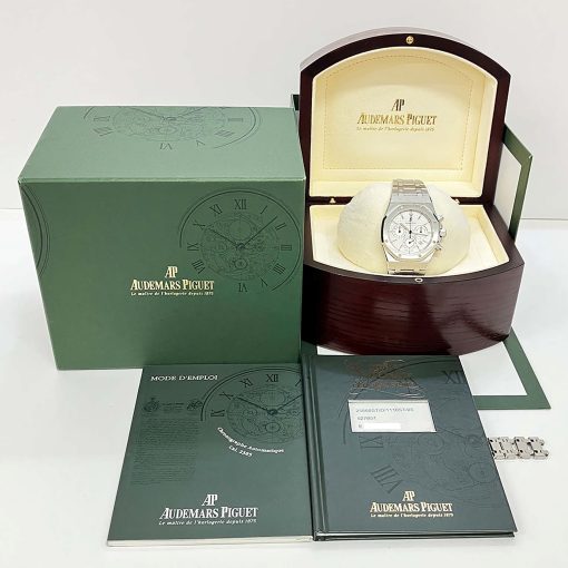 AUDEMARS PIGUET  Royal Oak Chronograph Silver Guilloche Dial Men’s Watch Item No. 25860ST.OO.1110ST.05