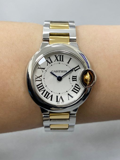 Cartier Ballon Bleu W69007Z3 Two-Tone Yellow Gold Ladies Watch.