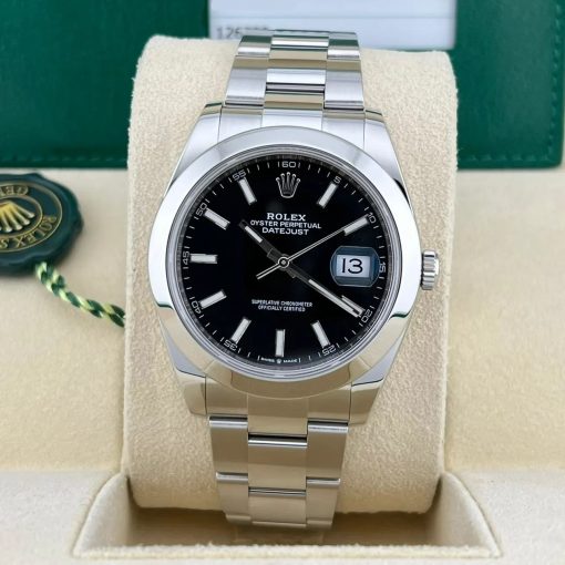 Datejust 41 Watch 126300-0011 Black Dial