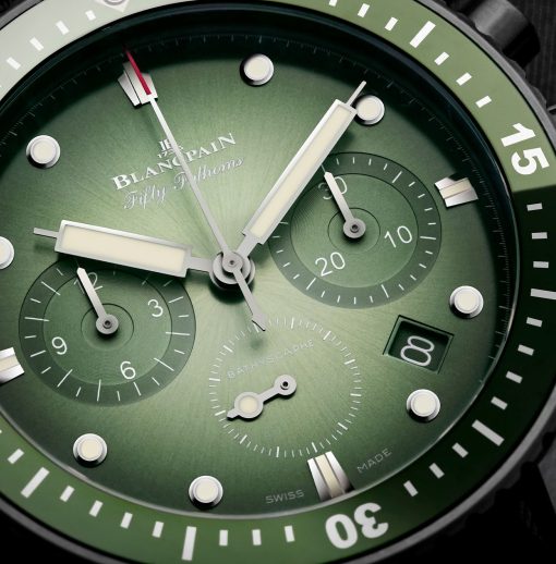 Blancpain Fifty Fathoms Chronograph Automatic Green Dial Men’s Watch 5200 0153 B52A