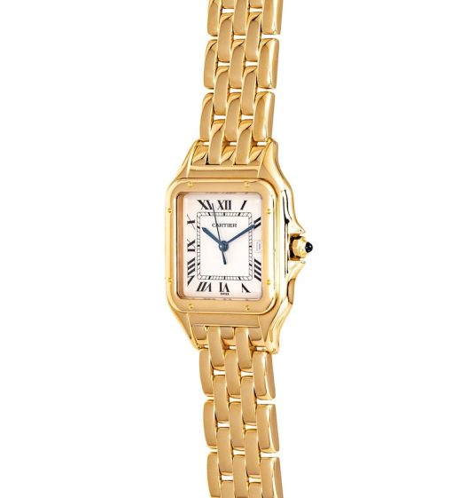 CARTIER Panthere de Medium Silver Dial 18kt Yellow Gold Ladies Watch Item No. WGPN0009