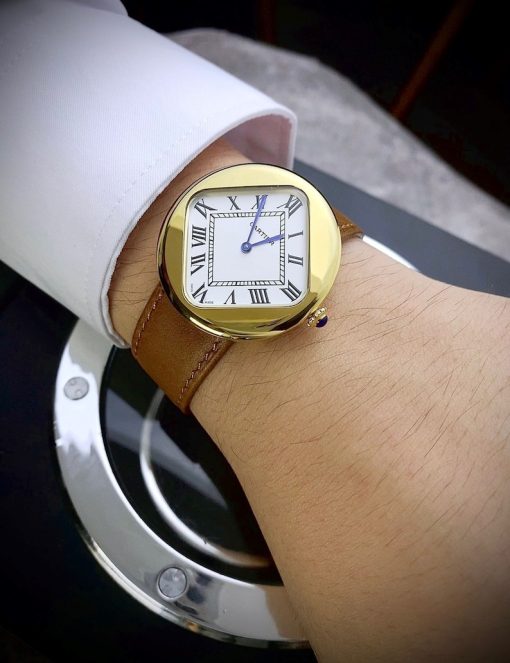 Cartier Pebble Shaped Baseball Watch