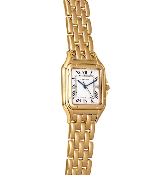 CARTIER Panthere de Medium Silver Dial 18kt Yellow Gold Ladies Watch Item No. WGPN0009