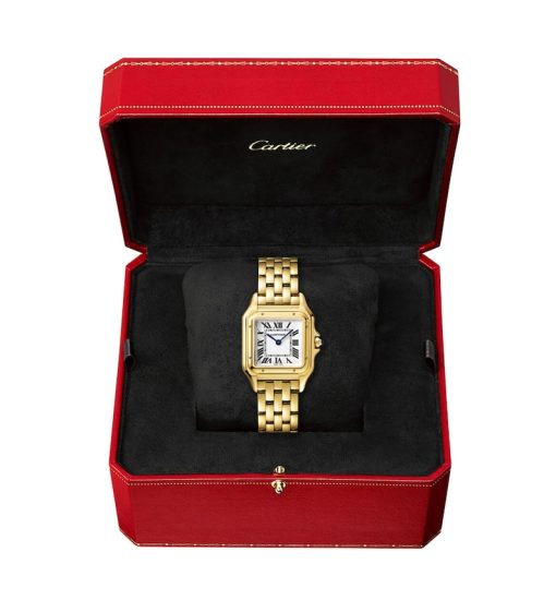 CARTIER Panthere de Medium Silver Dial 18kt Yellow Gold Ladies Watch Item No. WGPN0009