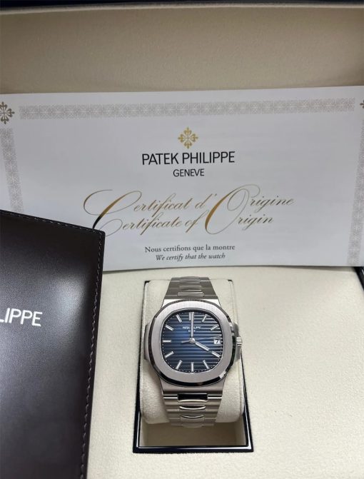 Patek Philippe Nautilus Blue Dial White Gold 58111G-001