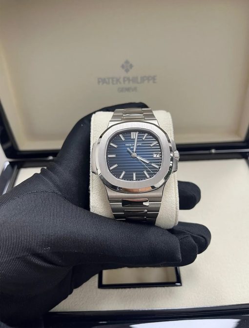 Patek Philippe Nautilus Blue Dial White Gold 58111G-001