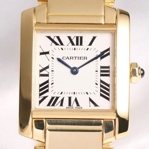 Cartier Midsize Tank Francaise W50014N2 18K Yellow Gold.