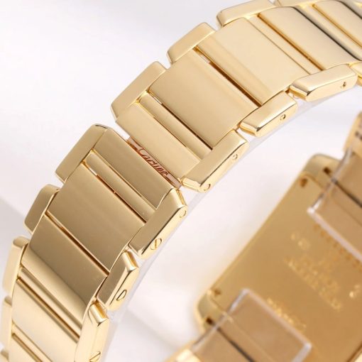 Cartier Midsize Tank Francaise W50014N2 18K Yellow Gold.