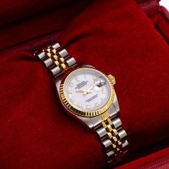 ROLEX DATEJUST 26MM 69173 WHITE ROMAN DIAL TWO TONE JUBILEE BRACELET