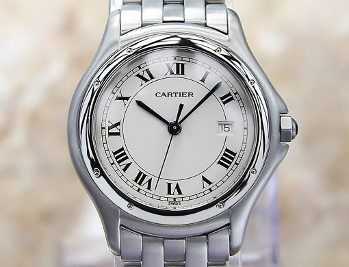 CARTIER Panthere Cougar Quartz Silver Dial Men’s Watch Item No. 987904