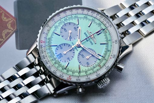 BREITLING Navitimer B01 Mint Green Dial Chronograph Automatic Men’s Watch Item No. AB0139211L1A1