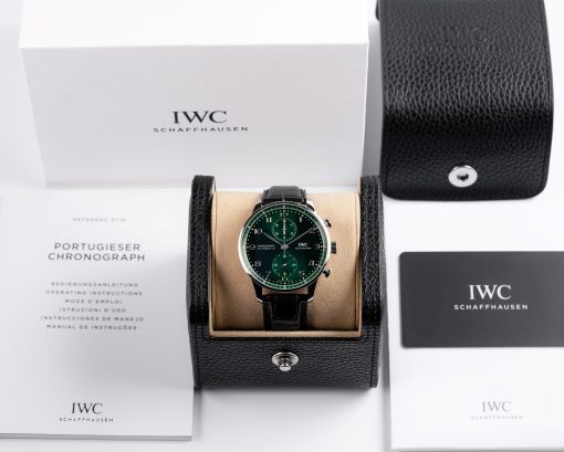 IWC Portugieser Chronograph Automatic Green Dial Men’s Watch Item No. IW371615