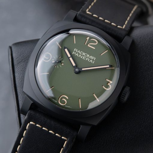 PANERAI Radiomir 48MM Hand Wind Military Green Dial Ceramic Men’s 48 mm Watch Item No. PAM00997