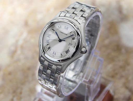 CARTIER Panthere Cougar Quartz Silver Dial Men’s Watch Item No. 987904