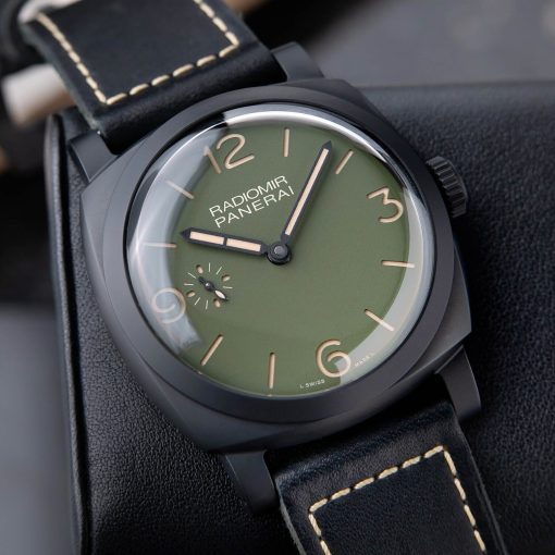 PANERAI Radiomir 48MM Hand Wind Military Green Dial Ceramic Men’s 48 mm Watch Item No. PAM00997