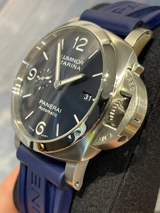 Panerai Luminor Marina 44mm Blue Dial 1950 PAM1313 Automatic ( Rubber strap)