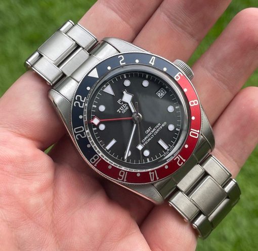 TUDOR Black Bay Automatic Black Dial Men’s GMT Pepsi Bezel Watch 79830RB-0001