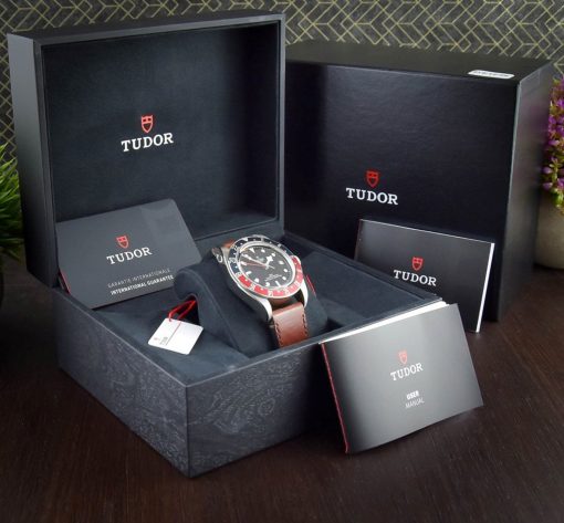 TUDOR Black Bay Automatic Black Dial Men’s GMT Pepsi Bezel Watch 79830RB-0001