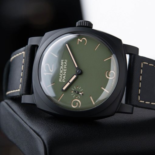 PANERAI Radiomir 48MM Hand Wind Military Green Dial Ceramic Men’s 48 mm Watch Item No. PAM00997