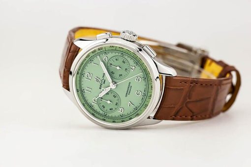 BREITLING Premier Chronograph Hand Wind Green Dial Watch Item