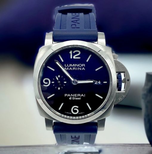 Panerai Luminor Marina 44mm Blue Dial 1950 PAM1313 Automatic ( Rubber strap)