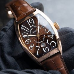 Franck Muller Casablanca Cintree Curvex Rose Gold Brown Dial Automatic 39