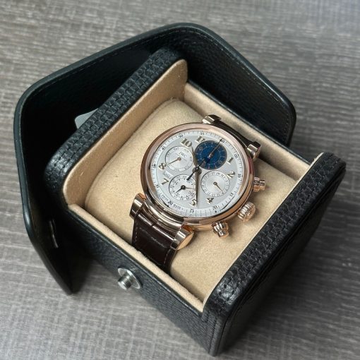 IWC Da Vinci Perpetual Calendar Chronograph Rose Gold Moonphase Leather 43mm