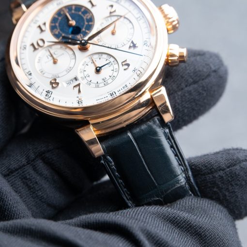 IWC Da Vinci Perpetual Calendar Chronograph Rose Gold Moonphase Leather 43