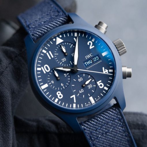 IWC Pilot’s Watch Chronograph UNWORN Oceana Top Gun Blue Ceramic Automatic 41