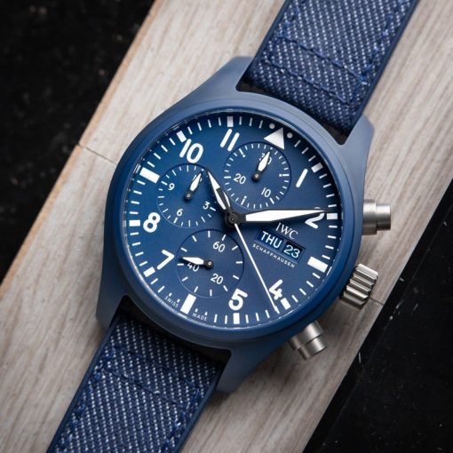 IWC Pilot’s Watch Chronograph UNWORN Oceana Top Gun Blue Ceramic Automatic 41