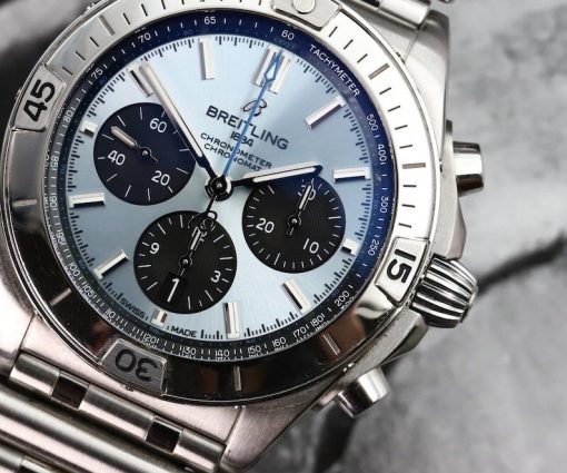 Breitling Chronomat B01 Ice Blue Stainless Steel & Platinum PB0134