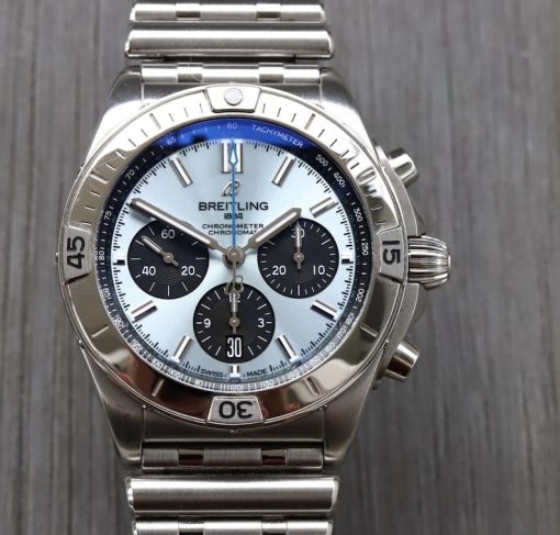 Breitling Chronomat B01 Ice Blue Stainless Steel & Platinum PB0134