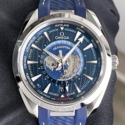 Omega Seamaster Aqua Terra Worldtimer Co-Axial Strap Blue Dial