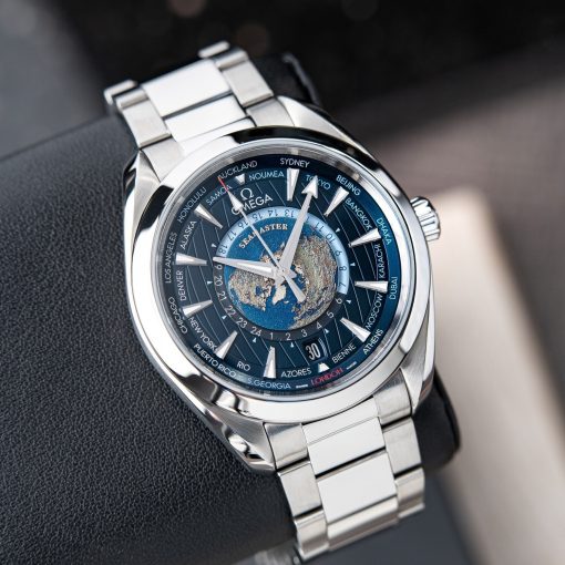 Omega Seamaster Aqua Terra Worldtimer Co-Axial Bracelet Blue Dial