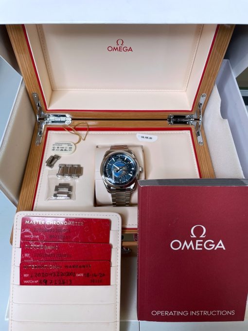 Omega Seamaster Aqua Terra Worldtimer Co-Axial Bracelet Blue Dial